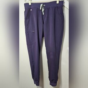 Figs Zamora jogger scrub pants, size large, dark purple